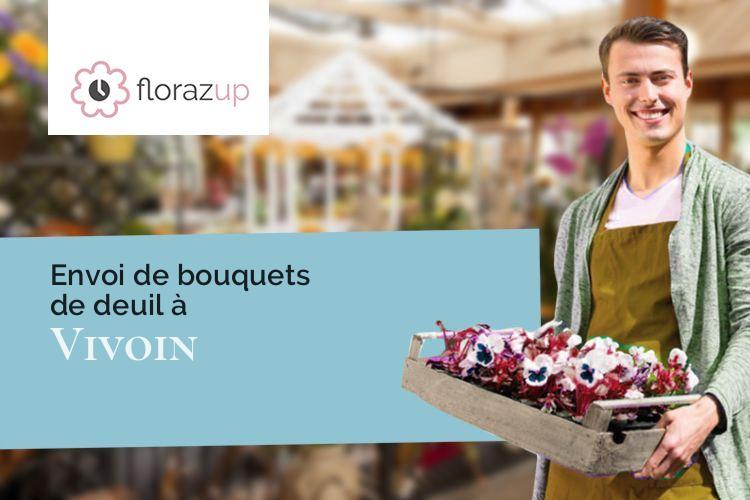 créations florales pour un décès à Vivoin (Sarthe/72170)