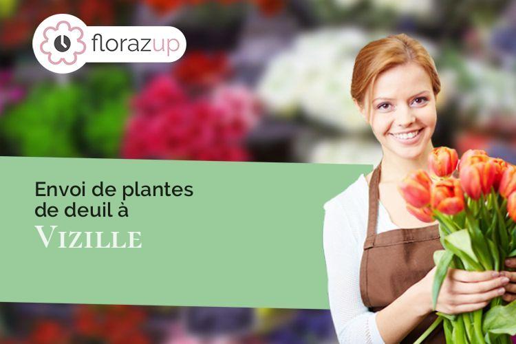 fleurs deuil pour un enterrement à Vizille (Isère/38220)