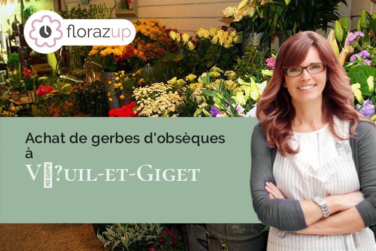 créations florales pour des funérailles à Vœ?uil-et-Giget (Charente/16400)