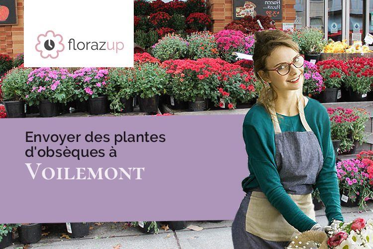 couronnes de fleurs pour un deuil à Voilemont (Marne/51800)