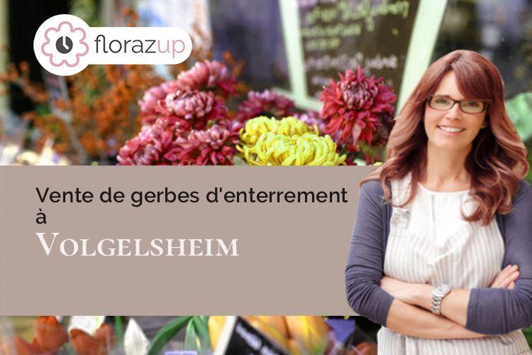 compositions de fleurs pour un décès à Volgelsheim (Haut-Rhin/68600)