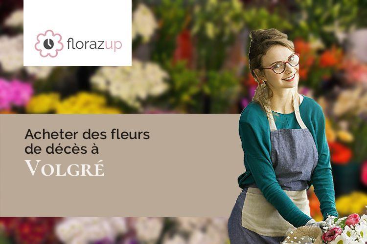 couronnes de fleurs pour un enterrement à Volgré (Yonne/89710)