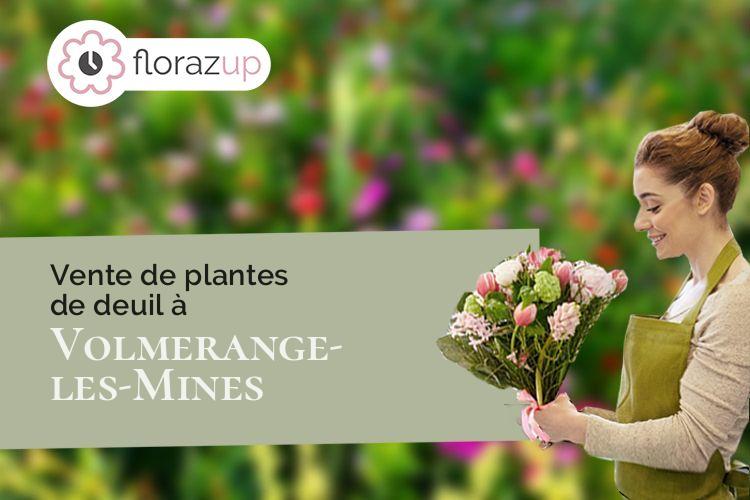 croix de fleurs pour des obsèques à Volmerange-les-Mines (Moselle/57330)