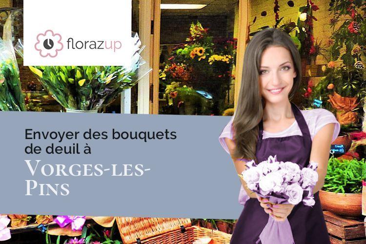 couronnes florales pour des funérailles à Vorges-les-Pins (Doubs/25320)