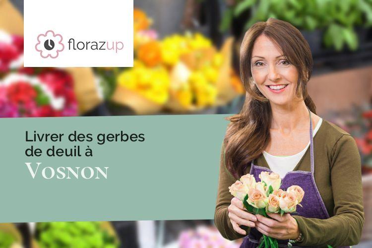 créations de fleurs pour un enterrement à Vosnon (Aube/10130)