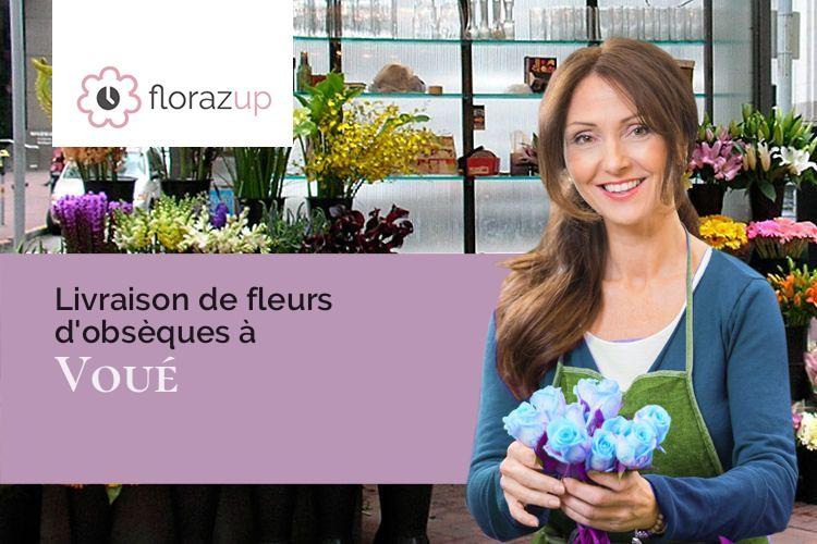 bouquets de fleurs pour un deuil à Voué (Aube/10150)