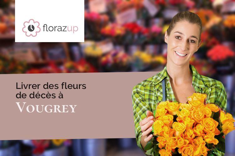 bouquets de fleurs pour un deuil à Vougrey (Aube/10210)