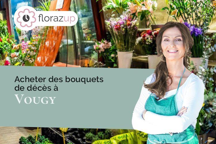 gerbes de fleurs pour des obsèques à Vougy (Loire/42720)