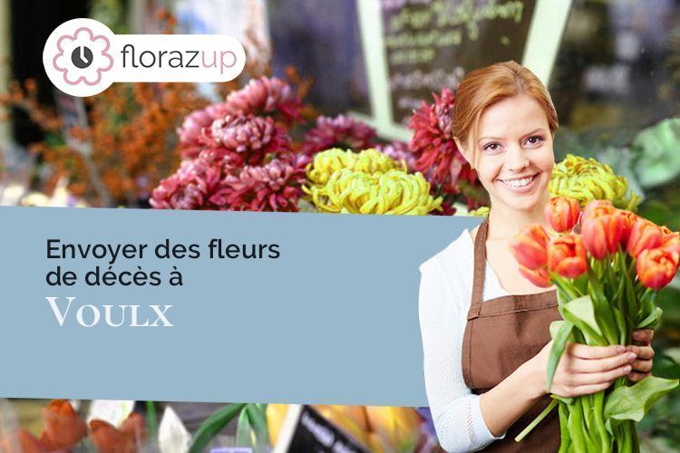 fleurs deuil pour des obsèques à Voulx (Seine-et-Marne/77940)