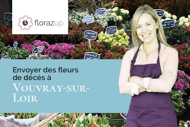 compositions de fleurs pour un enterrement à Vouvray-sur-Loir (Sarthe/72500)