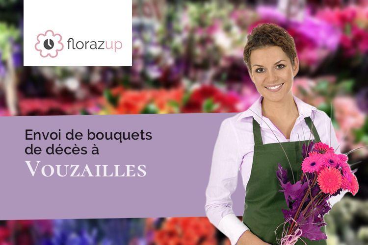coeurs de fleurs pour un enterrement à Vouzailles (Vienne/86170)