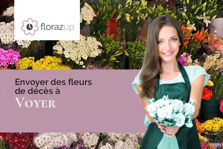 coeurs de fleurs pour un décès à Voyer (Moselle/57560)