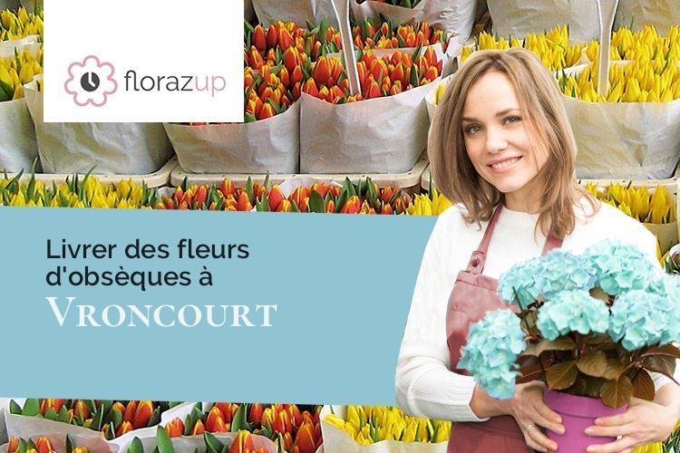 bouquets de fleurs pour des funérailles à Vroncourt (Meurthe-et-Moselle/54330)