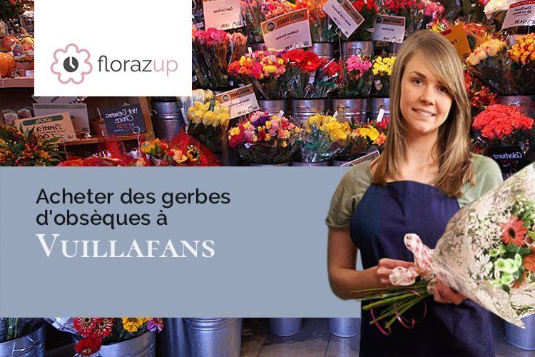 coupes de fleurs pour un deuil à Vuillafans (Doubs/25840)