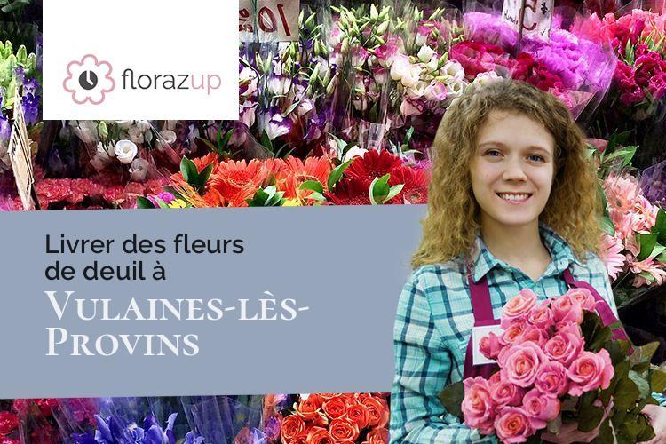 compositions florales pour un enterrement à Vulaines-lès-Provins (Seine-et-Marne/77160)