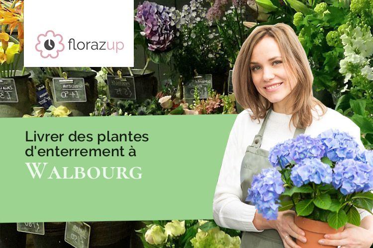 couronnes de fleurs pour un enterrement à Walbourg (Bas-Rhin/67360)