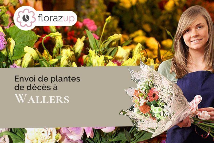 fleurs deuil pour des funérailles à Wallers (Nord/59135)
