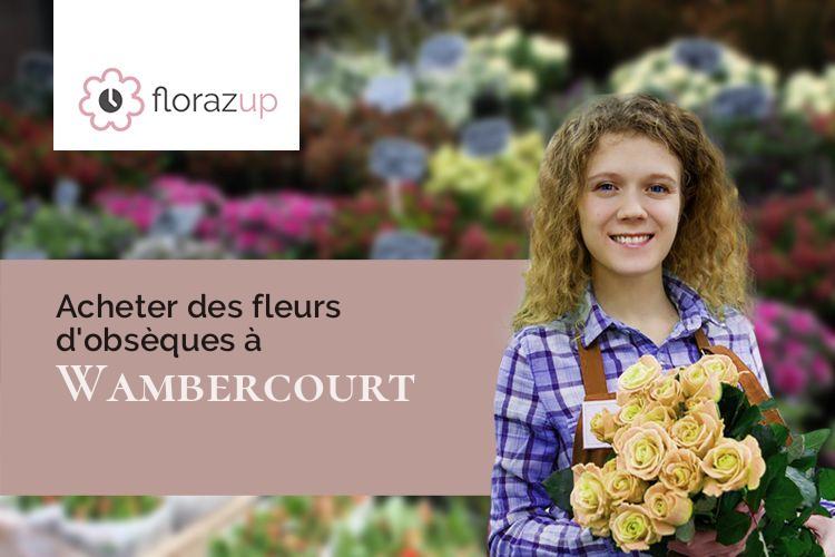 gerbes de fleurs pour des funérailles à Wambercourt (Pas-de-Calais/62140)