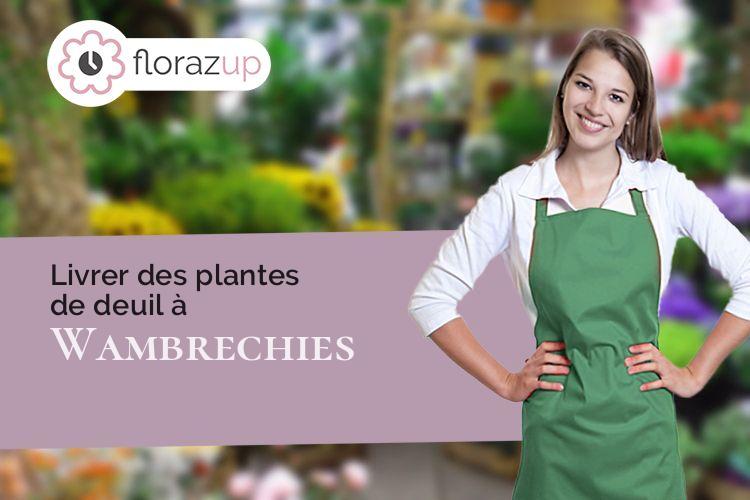 fleurs deuil pour des obsèques à Wambrechies (Nord/59118)