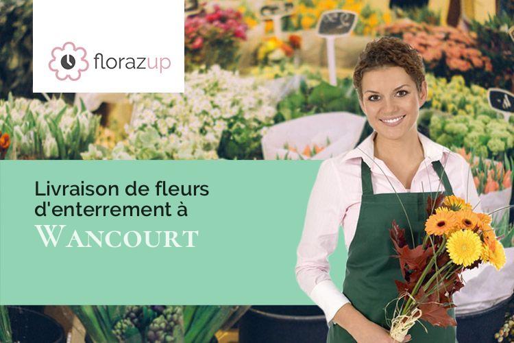 coeurs de fleurs pour un enterrement à Wancourt (Pas-de-Calais/62128)