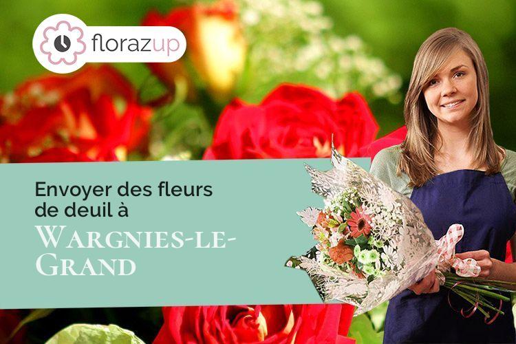 coeur de fleurs pour un deuil à Wargnies-le-Grand (Nord/59144)