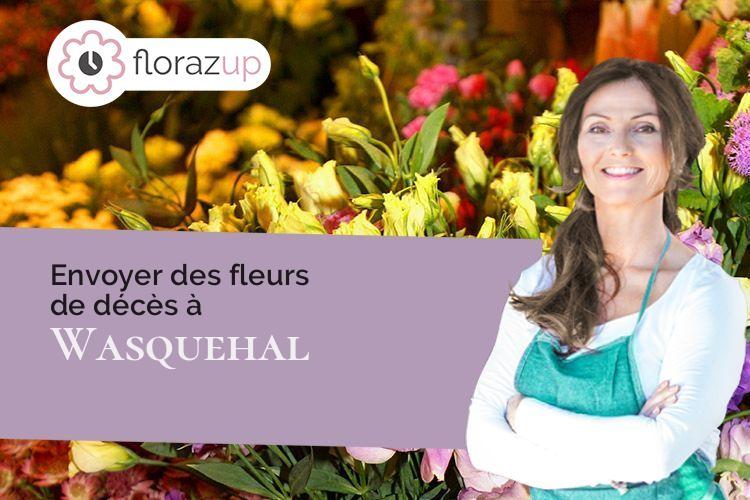 couronnes de fleurs pour des funérailles à Wasquehal (Nord/59290)