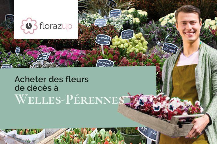 couronnes de fleurs pour des obsèques à Welles-Pérennes (Oise/60420)