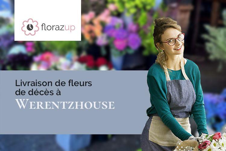 bouquets de fleurs pour des obsèques à Werentzhouse (Haut-Rhin/68480)