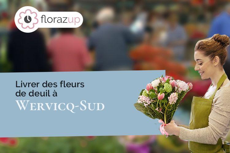 compositions de fleurs pour un enterrement à Wervicq-Sud (Nord/59117)