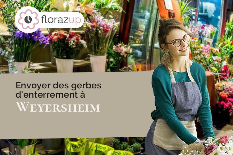 couronnes de fleurs pour une crémation à Weyersheim (Bas-Rhin/67720)