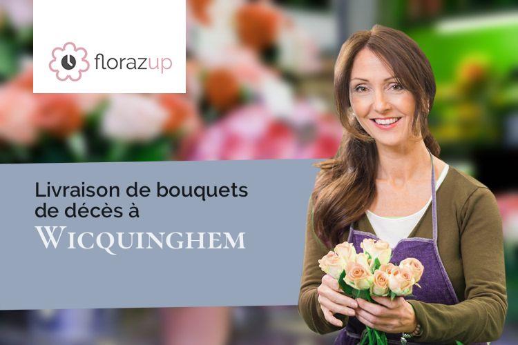compositions florales pour des obsèques à Wicquinghem (Pas-de-Calais/62650)