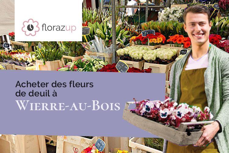 créations florales pour un enterrement à Wierre-au-Bois (Pas-de-Calais/62830)