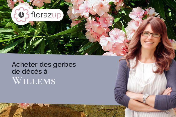 créations de fleurs pour des funérailles à Willems (Nord/59780)