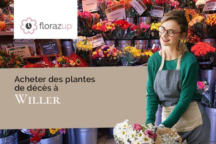 créations de fleurs pour des funérailles à Willer (Haut-Rhin/68960)