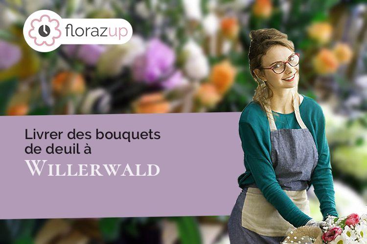 compositions de fleurs pour des funérailles à Willerwald (Moselle/57430)