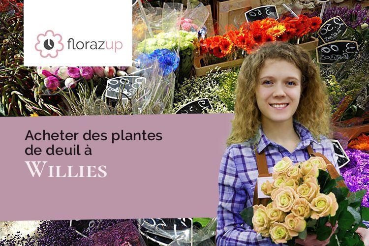 couronnes florales pour un décès à Willies (Nord/59740)
