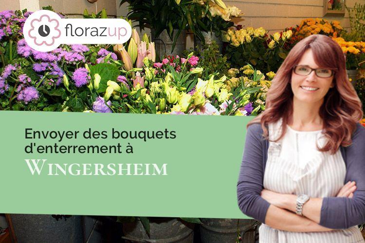 créations de fleurs pour un enterrement à Wingersheim (Bas-Rhin/67170)