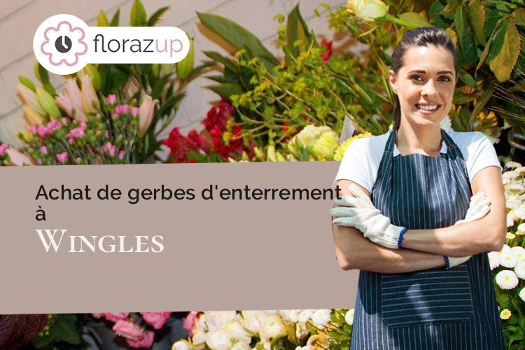 gerbes de fleurs pour un enterrement à Wingles (Pas-de-Calais/62410)