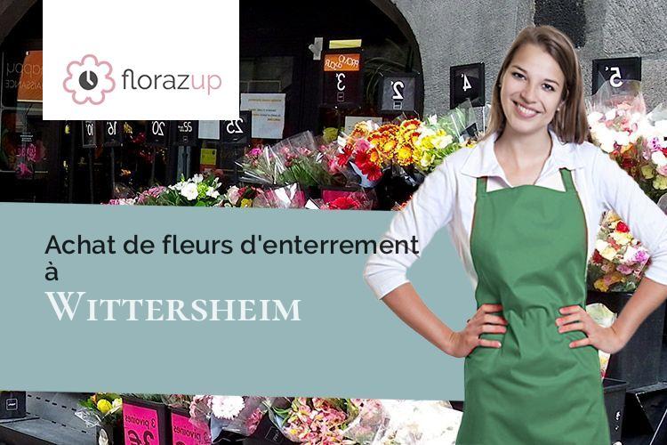 créations de fleurs pour un enterrement à Wittersheim (Bas-Rhin/67670)