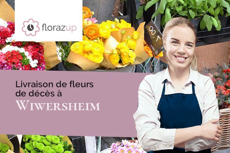 bouquets de fleurs pour des funérailles à Wiwersheim (Bas-Rhin/67370)