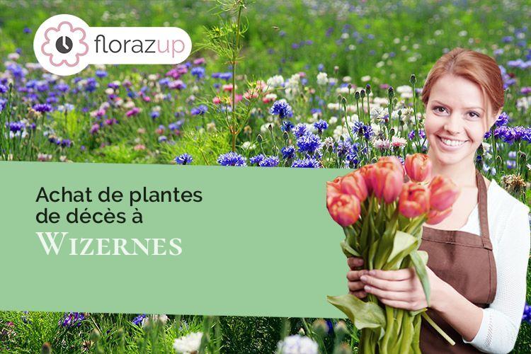 compositions florales pour des obsèques à Wizernes (Pas-de-Calais/62570)