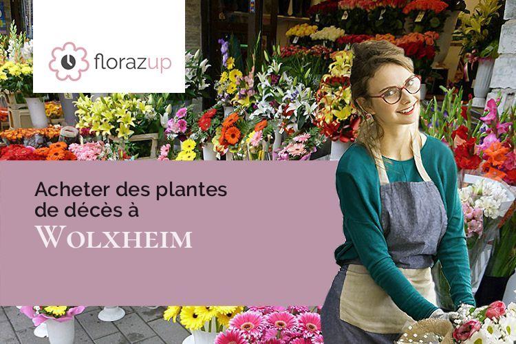 gerbes de fleurs pour une crémation à Wolxheim (Bas-Rhin/67120)