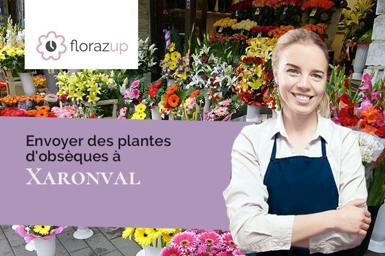 couronnes de fleurs pour un deuil à Xaronval (Vosges/88130)
