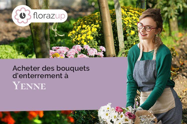 coupes de fleurs pour un enterrement à Yenne (Savoie/73170)