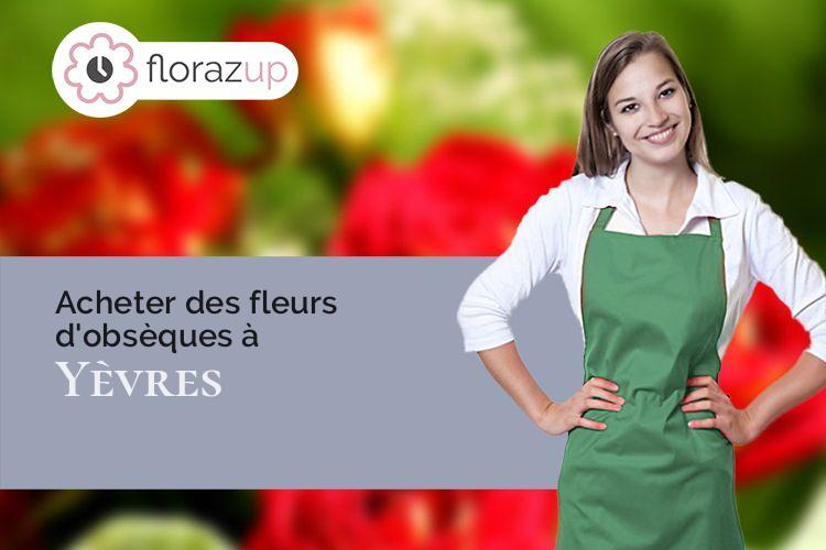 créations de fleurs pour un enterrement à Yèvres (Eure-et-Loir/28160)