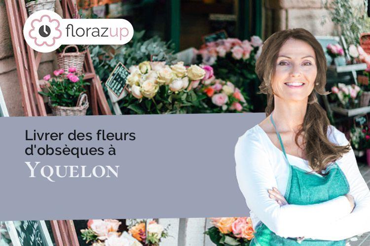 coeur de fleurs pour un décès à Yquelon (Manche/50400)