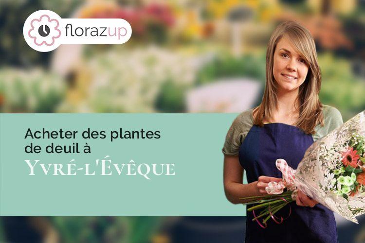 compositions de fleurs pour un décès à Yvré-l'Évêque (Sarthe/72530)