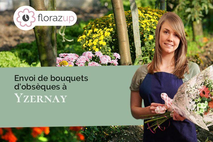 bouquets de fleurs pour une crémation à Yzernay (Maine-et-Loire/49360)
