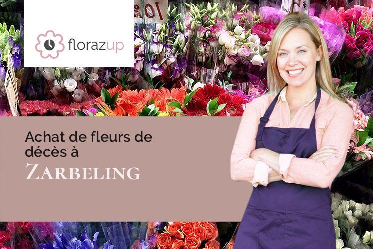 fleurs deuil pour une crémation à Zarbeling (Moselle/57340)