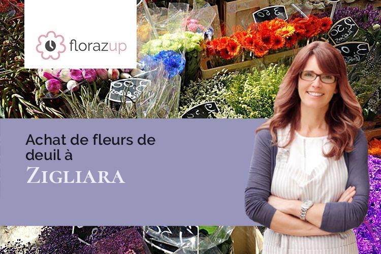 couronnes de fleurs pour des obsèques à Zigliara (Corse/20190)